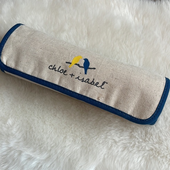 Chloe + Isabel Jewelry Organizer Velvet Roll Up Boho Gift Chic Holiday - Picture 1 of 8